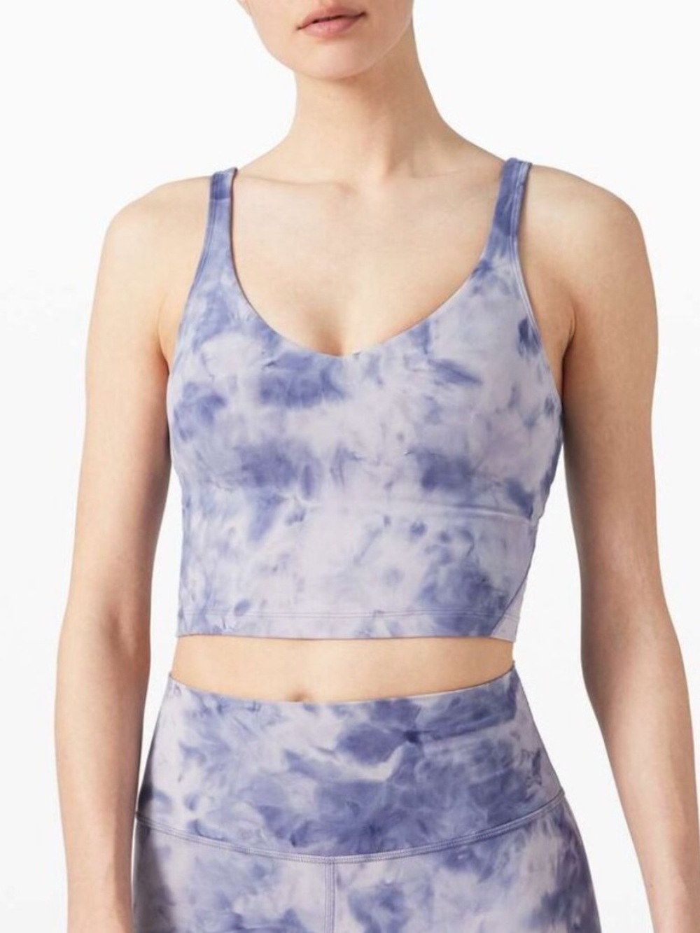 lululemon athletica Lavender Tie-Dye Longline Sports Bra